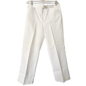 Tommy Hilfiger Womens White Stretch Cotton Capri Crop Pants Size 6 30" Waist
